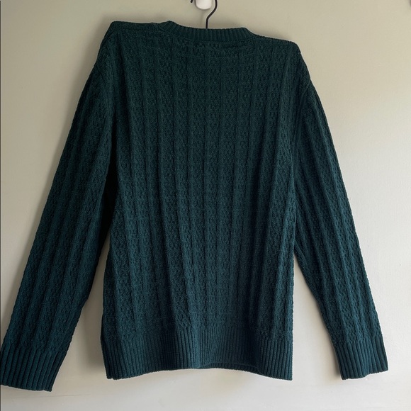 Calvin Klein Women's Deep Green Cable Knit Sweater - Picture 6 of 7